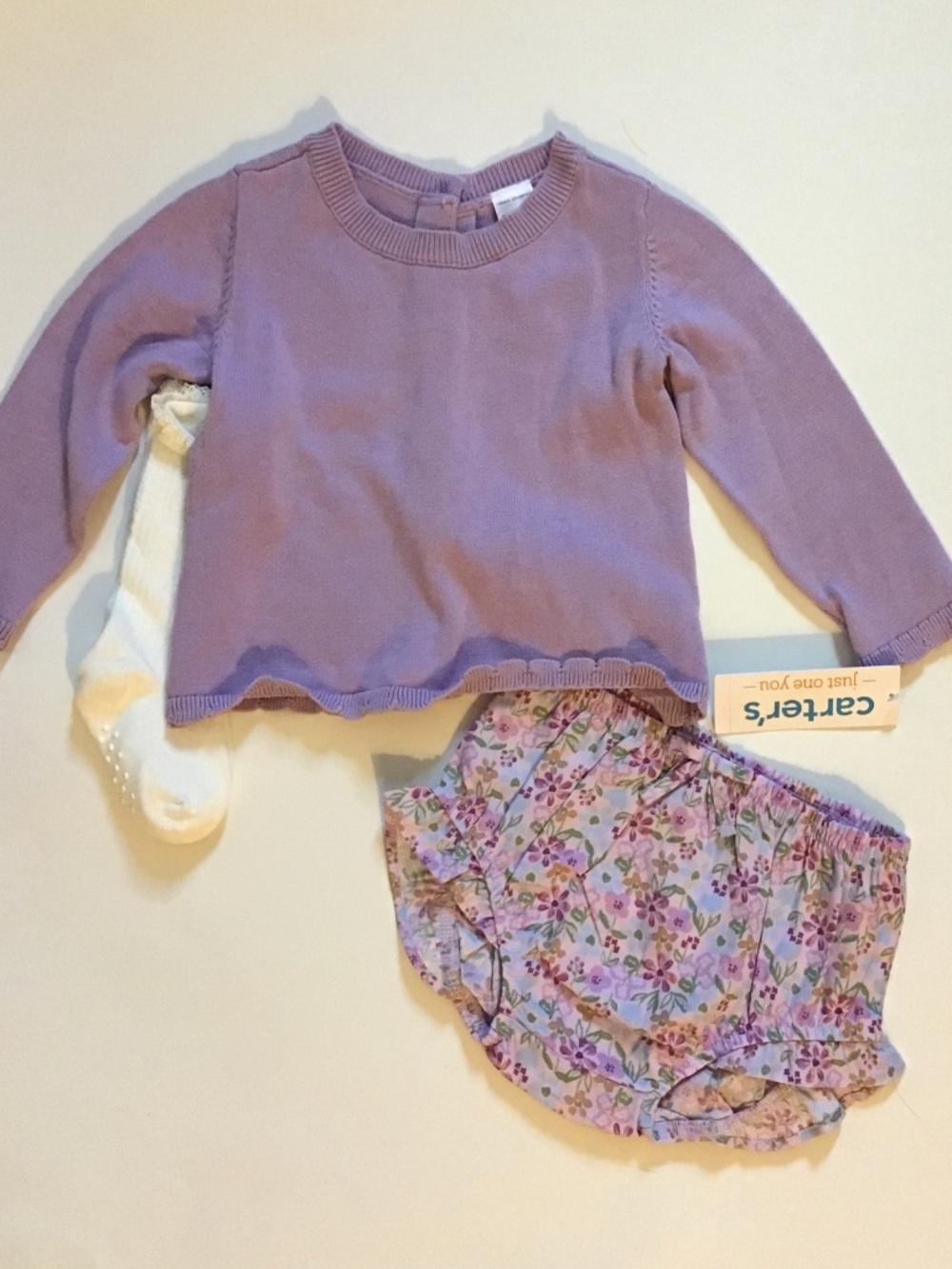 Carter’s Just One You Baby Girls 3 Piece Set Sweater, Shorts & Socks 12 months